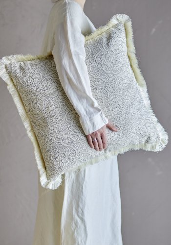 BLOOMINGVILLE Cabrie Kissen, Natur, Polyester (L50xB50 cm)