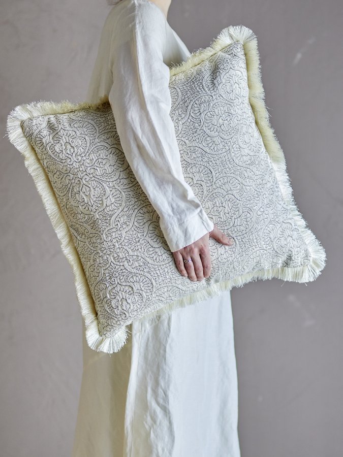 BLOOMINGVILLE Cabrie Kissen, Natur, Polyester (L50xB50 cm)