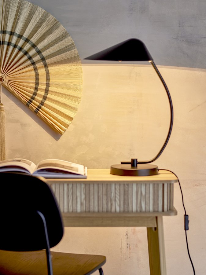 BLOOMINGVILLE Nisella Bordlampe, Sort, Metal (L34xH50xB24 cm)