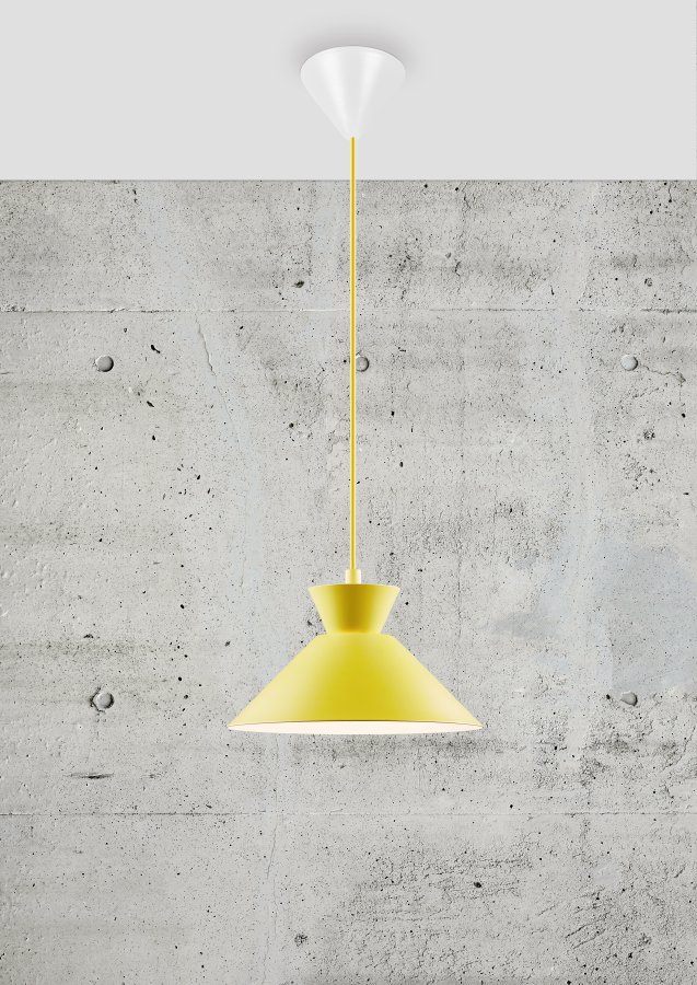 NORDLUX Dial 25 taklampe - gult metall