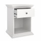 TVILUM North Sengebord med 1 skuffe, Hvid, 47,8 x 43,3 x 63,4 cm
