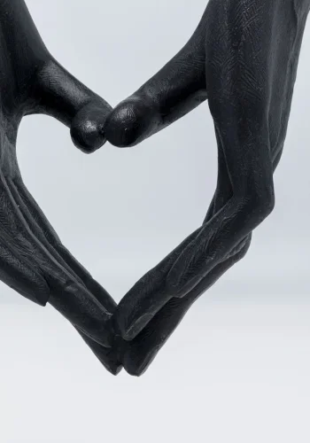 KARE DESIGN Elements Heart Hand figur - polyresin, stl og marmor (H:62cm)