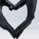 KARE DESIGN Elements Heart Hand figur - polyresin, stl og marmor (H:62cm)
