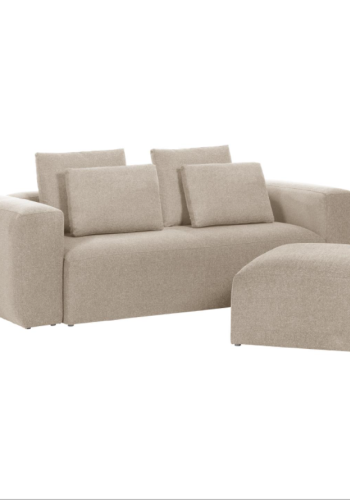 KAVE HOME rektangulr Blok puff - beige flyel (90x70)