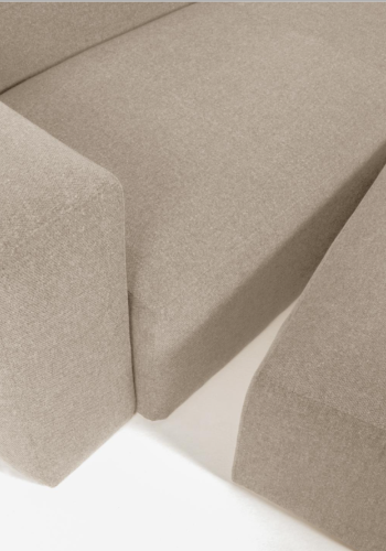 KAVE HOME rektangulr Blok puff - beige flyel (90x70)