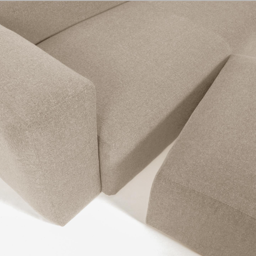 KAVE HOME rektangulr Blok puff - beige flyel (90x70)