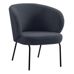 NORDLYS Bergen ftölj - gr ull och svart metall