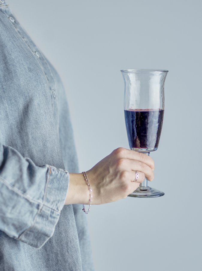 BLOOMINGVILLE Asha Weinglas, Klar, Recyclingglas (D7,5xH20 cm, 4er-Set)