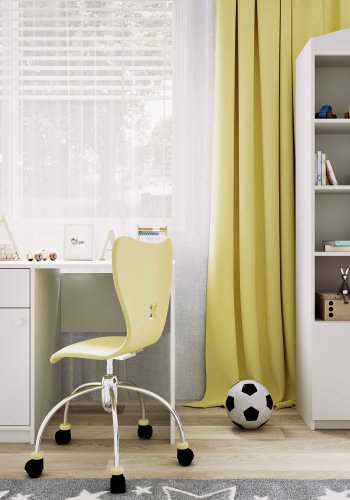 Babydreams skrivebord til barn, m. 1 dr og 1 skuff - hvit laminat (100x60)