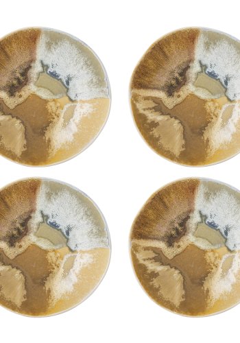 CREATIVE COLLECTION Lacey Schüssel, Gelb, Steingut (T21xH6 cm, 4er-Set)