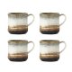 BLOOMINGVILLE Deana Tasse, Braun, Steingut (D8,5xH9 cm, 4er-Set)