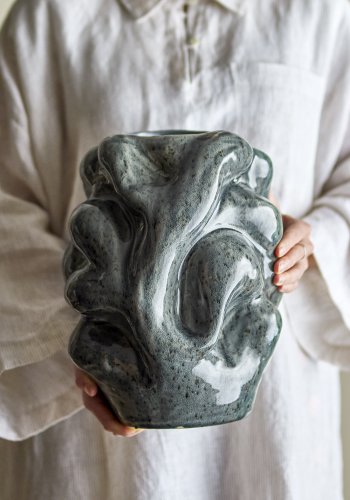 BLOOMINGVILLE Vuelle Vase, gr, steinty