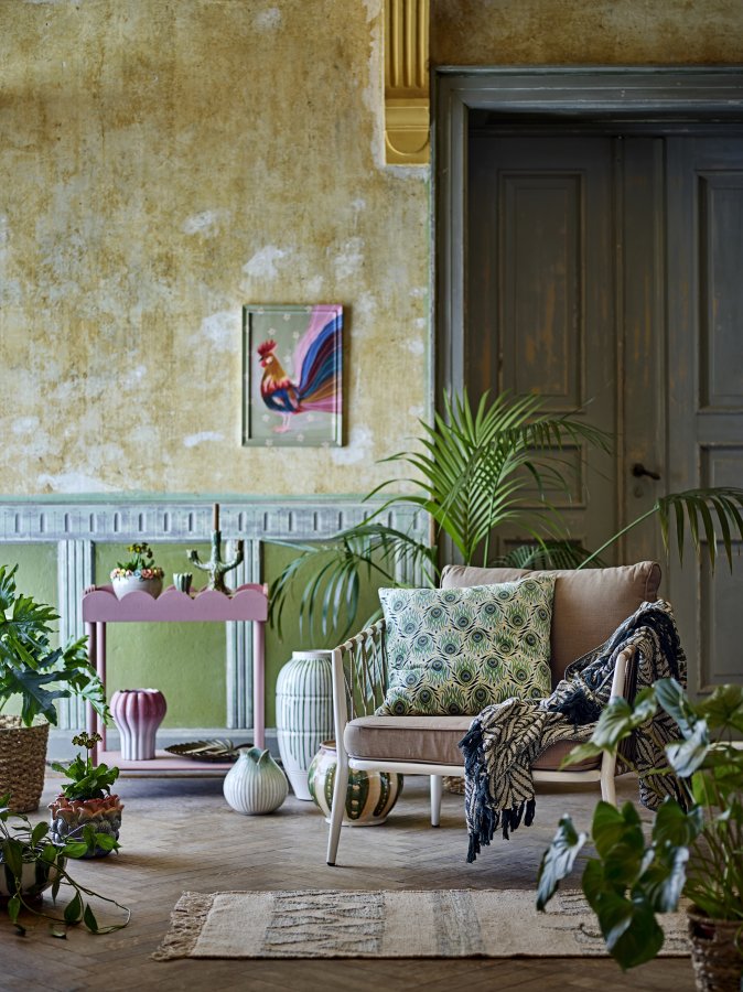 CREATIVE COLLECTION Isola Beistelltisch, Rosa, Kiefer (L60xH68xB40 cm)