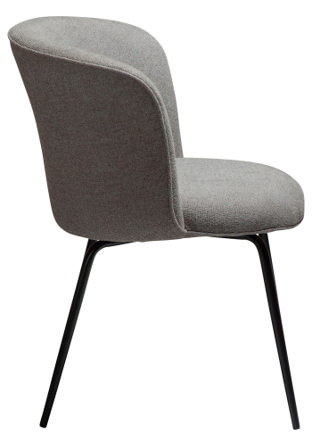 DAN-FORM BLISS spisebordsstol - Pebble earth boucl stof og sort metal