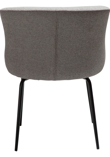 DAN-FORM BLISS spisebordsstol - Pebble earth boucl stof og sort metal