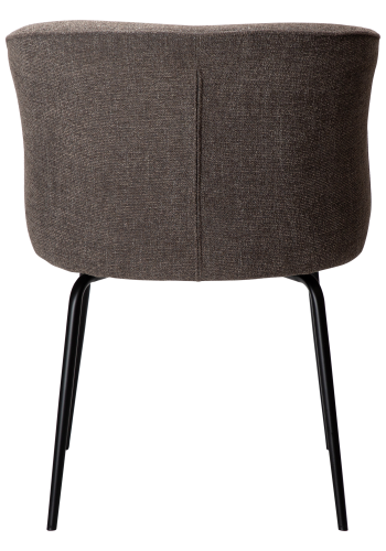 DAN-FORM BLISS spisebordsstol - Major brun boucl stof og sort metal