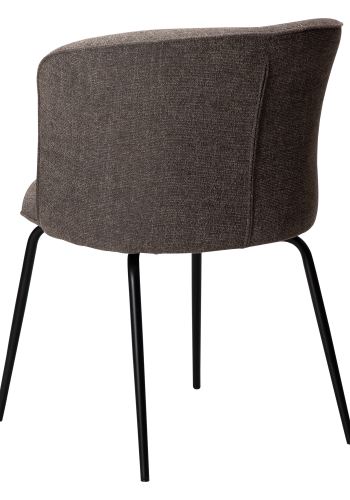 DAN-FORM BLISS spisebordsstol - Major brun boucl stof og sort metal