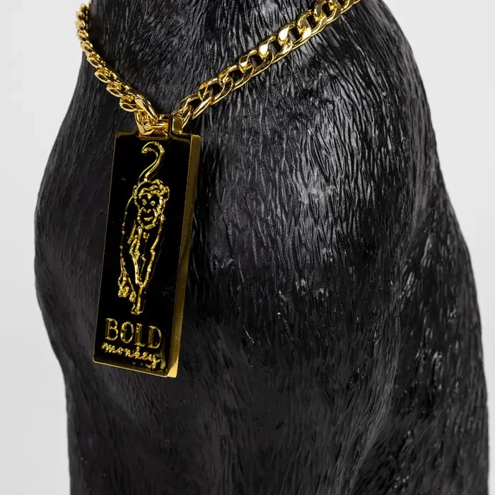 BOLD MONKEY Proudly Crowned Panther Stehlampe – galvanisiertes Gold und schwarzes Harz