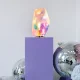 BOLD MONKEY Diamond Dear Tischlampe – regenbogenfarbenes holografisches Acryl und Eisen