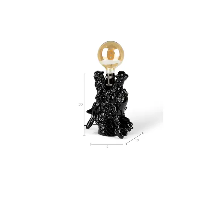 BOLD MONKEY Dragonized Bastard Tischlampe - schwarzes Harz