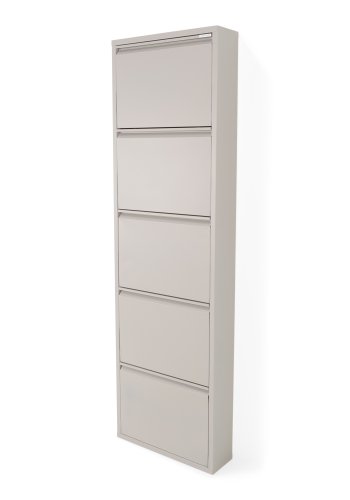 SPINDER DESIGN BILLY 5 skoskap, m. 5 drer - silkeaktig taupe stl