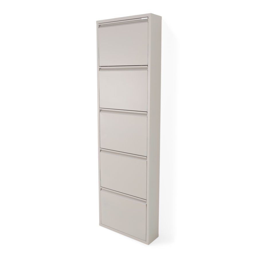 SPINDER DESIGN BILLY 5 skoskap, m. 5 drer - silkeaktig taupe stl