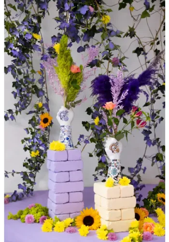 BOLD MONKEY Liberty Matters vase - bl keramikk (H:31)