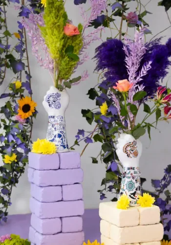 BOLD MONKEY Liberty Matters vase - bl keramikk (H:31)