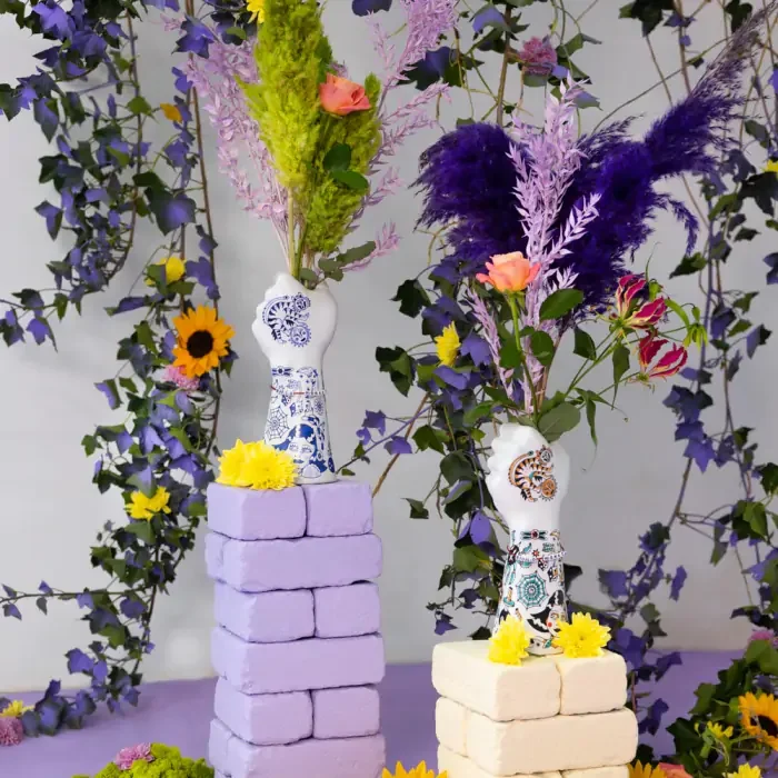 BOLD MONKEY Liberty Matters vase - bl keramikk (H:31)