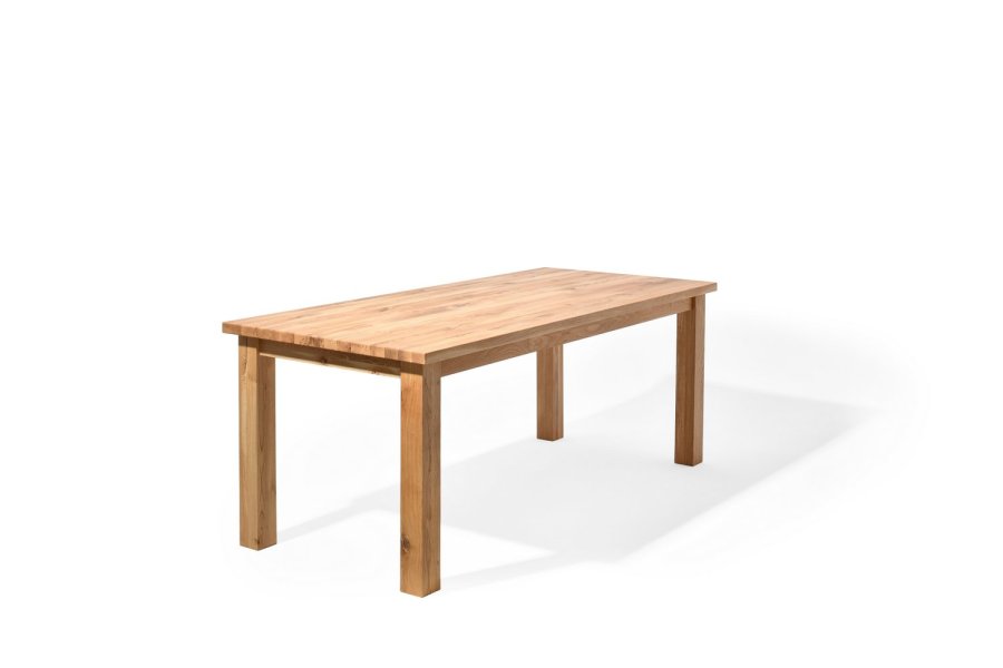 Rektangulrt Sam spisebord med rett kant - massiv eik, oljet (200x90)