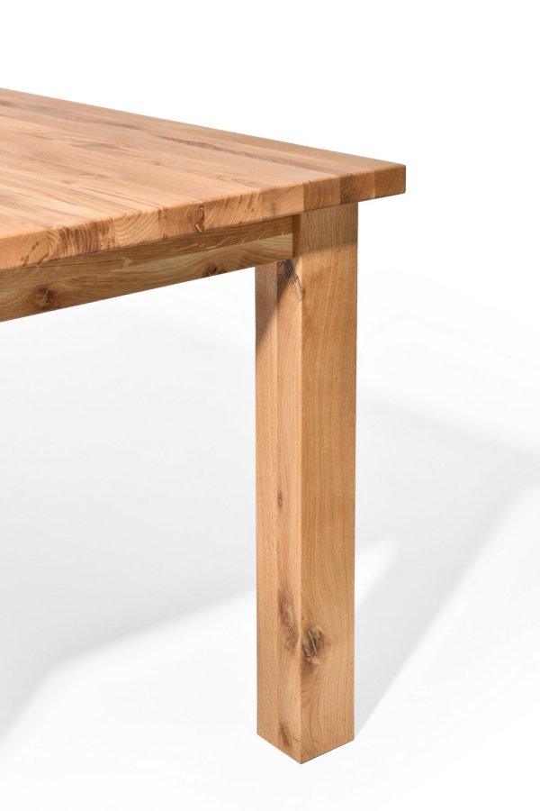 Rektangulrt Sam spisebord med rett kant - massiv eik, oljet (200x90)