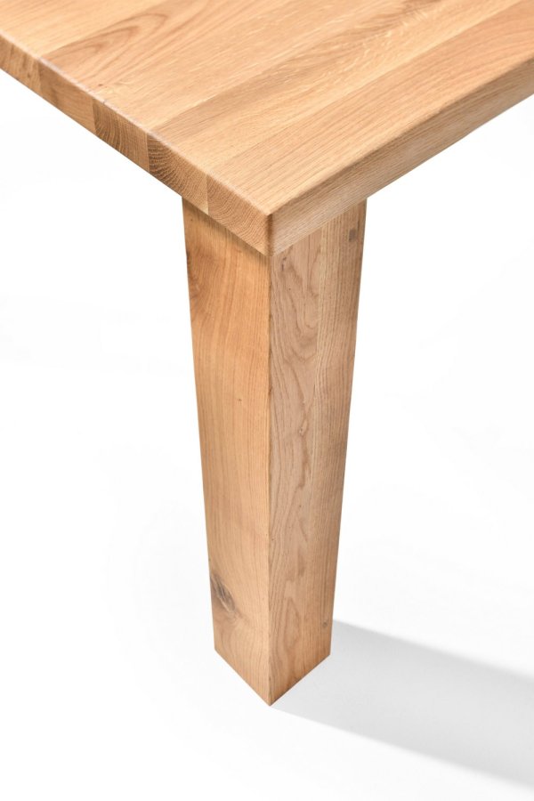 Rektangulrt Sam spisebord med rett kant - massiv eik, oljet (200x90)