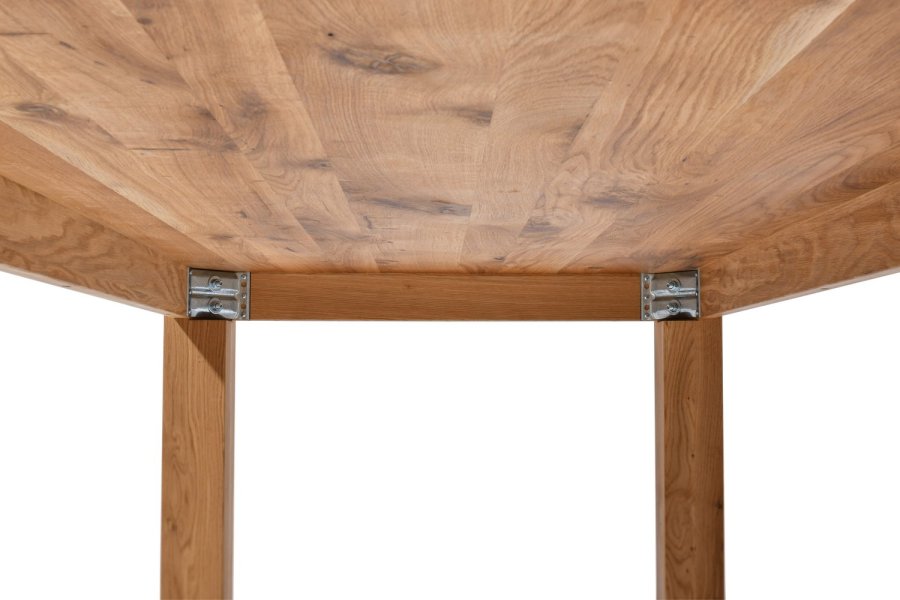 Rektangulrt Sam spisebord med naturlig kant - massiv eik, oljet (200x90)