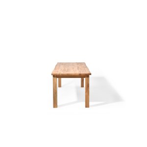 Rektangulrt Sam spisebord m. naturlig kant - massivt egetr, olieret (200x90)