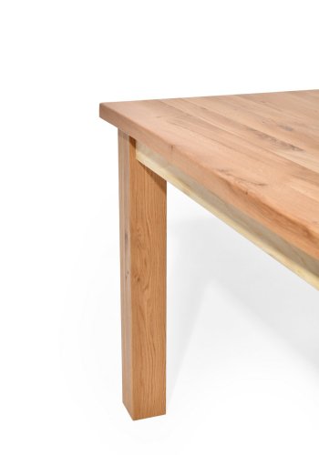 Rektangulrt Sam spisebord med naturlig kant - massiv eik, oljet (200x90)