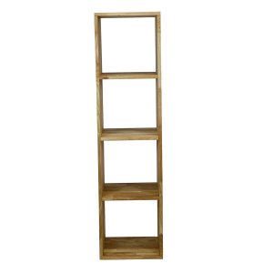 NOCNOI Puzzle rektangulr reol, m. 4 rum - massiv olieret eg (139x36)