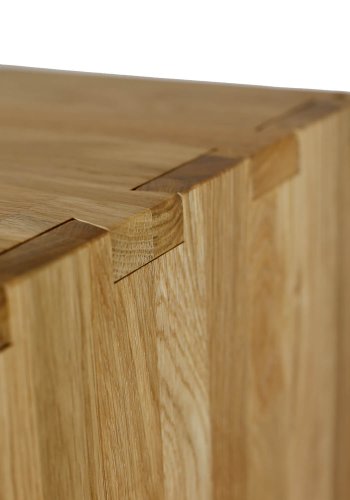 NOCNOI Puzzle asymmetrisk reol, m. 2 rum - massivt olieret eg (70x104)