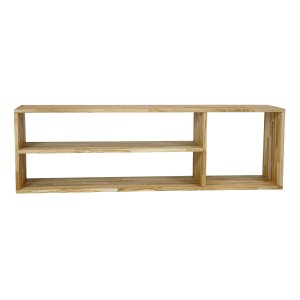 NOCNOI Puzzle TV-bnk, med 3 fack - massiv oljad ek (44,5x144)