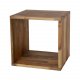 NOCNOI Puzzle quadratisches Regal, 1 Fach - Massivholz geölt, Walnuss, für Wand/Boden (36x36)