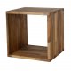 NOCNOI Puzzle quadratisches Regal, 1 Fach - Massivholz geölt, Walnuss, für Wand/Boden (36x36)