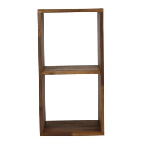 NOCNOI Puzzle rektangulr reol, m. 2 rum - massiv olieret valnd, til vg/gulv (70x36)