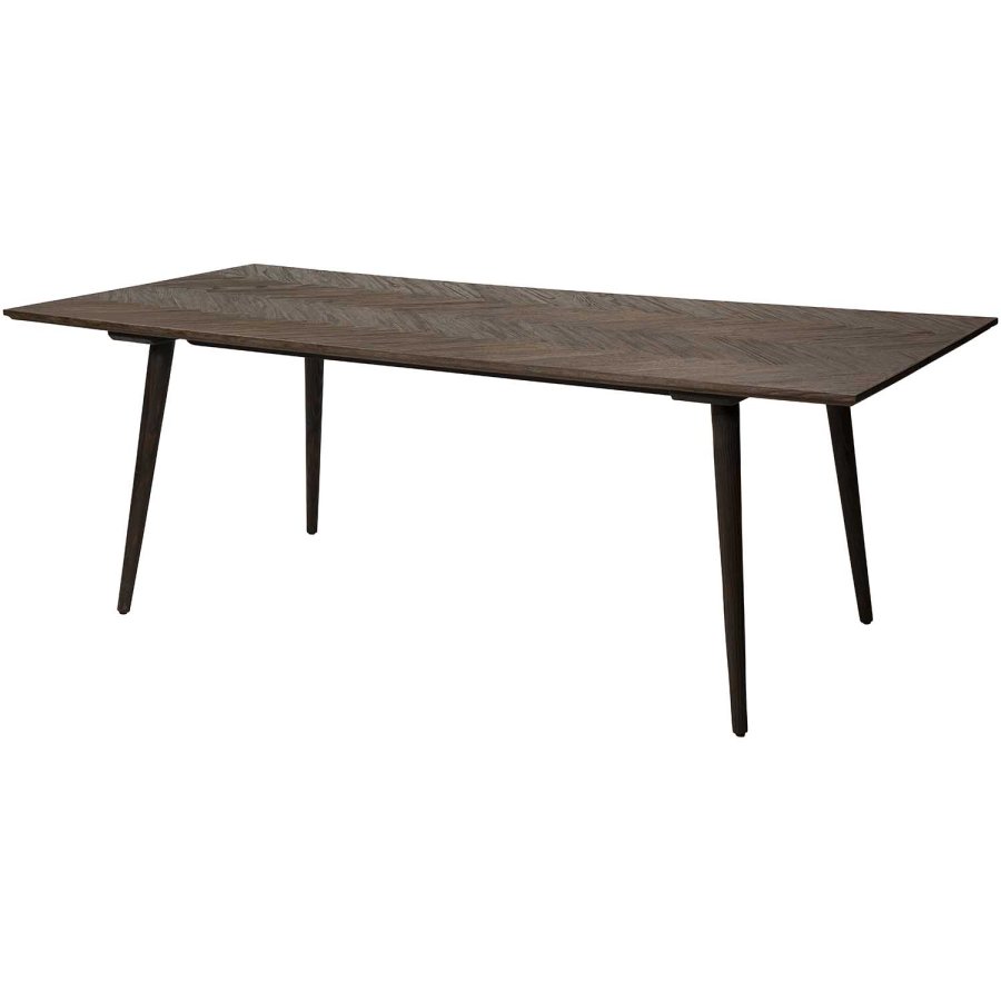 DAN-FORM Bone spisebord - brun genbrugs elmetr og tr (220x100)