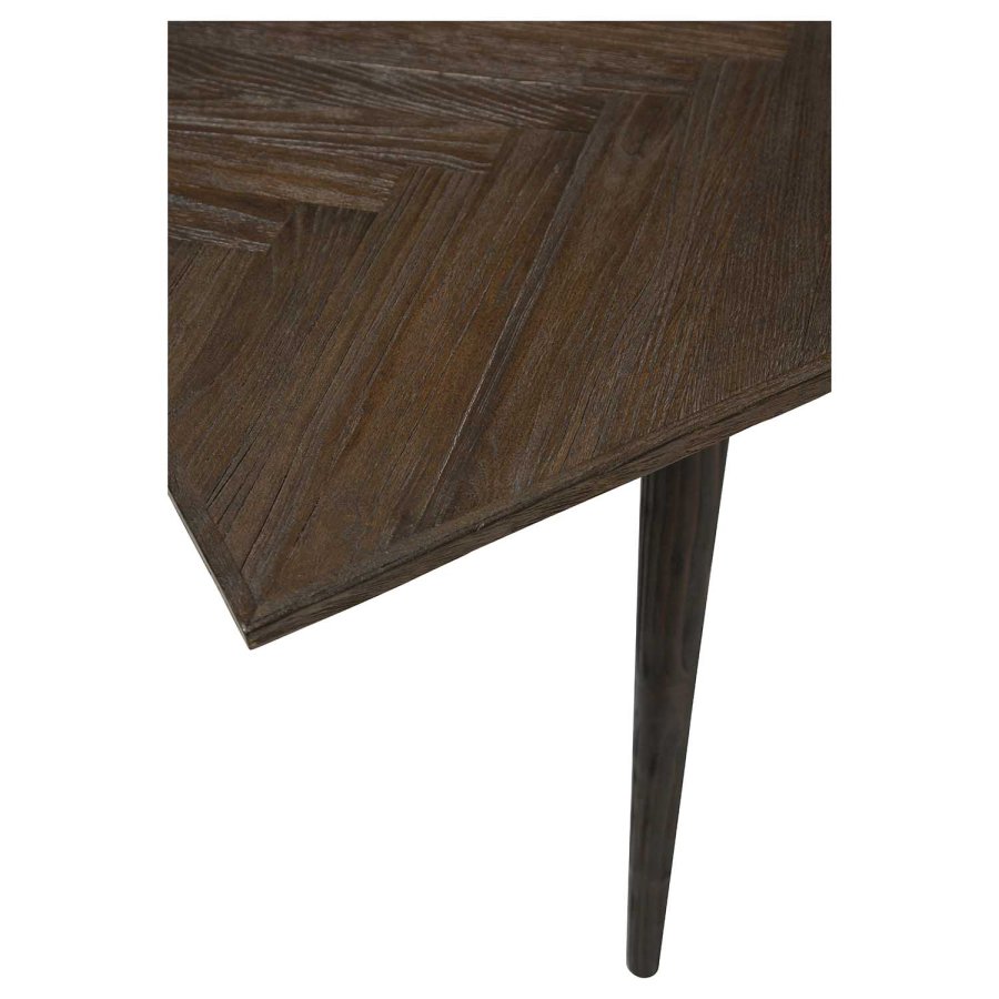 DAN-FORM Bone spisebord - brun genbrugs elmetr og tr (220x100)