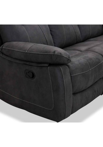Boston Relaxsofa 3-Sitzer, grauer Stoff