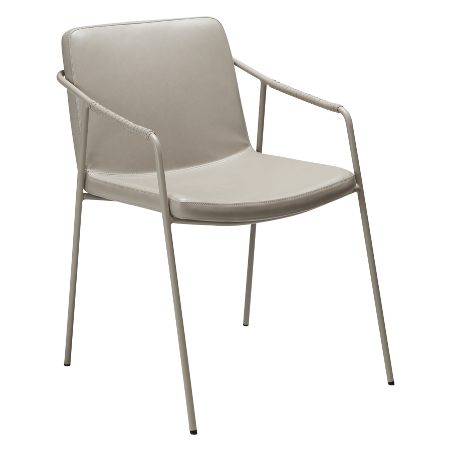 DAN-FORM BOTO spisebordsstol, m. armln - Cashmere kunstlder og Cashmere metal