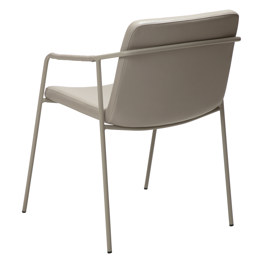 DAN-FORM BOTO spisebordsstol, m. armln - Cashmere kunstlder og Cashmere metal