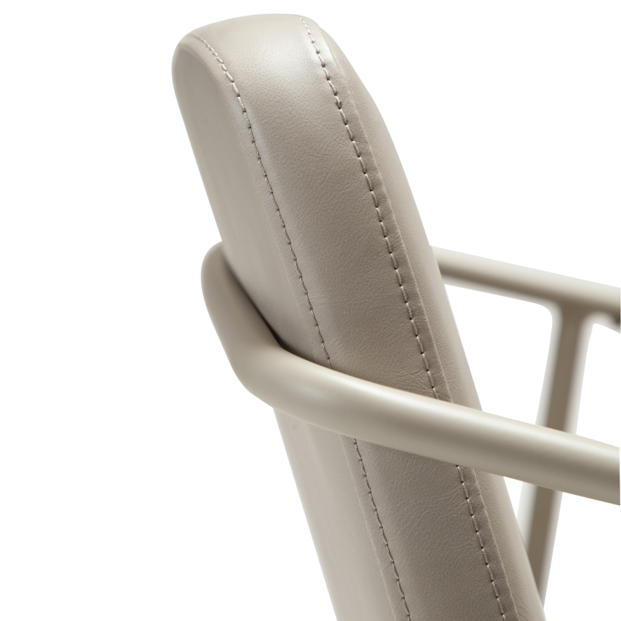 DAN-FORM BOTO spisebordsstol, m. armln - Cashmere kunstlder og Cashmere metal