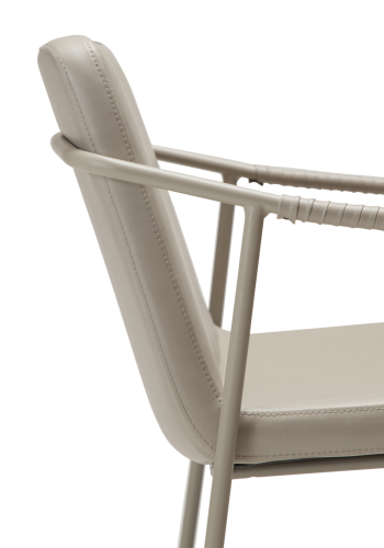 DAN-FORM BOTO spisebordsstol, m. armln - Cashmere kunstlder og Cashmere metal