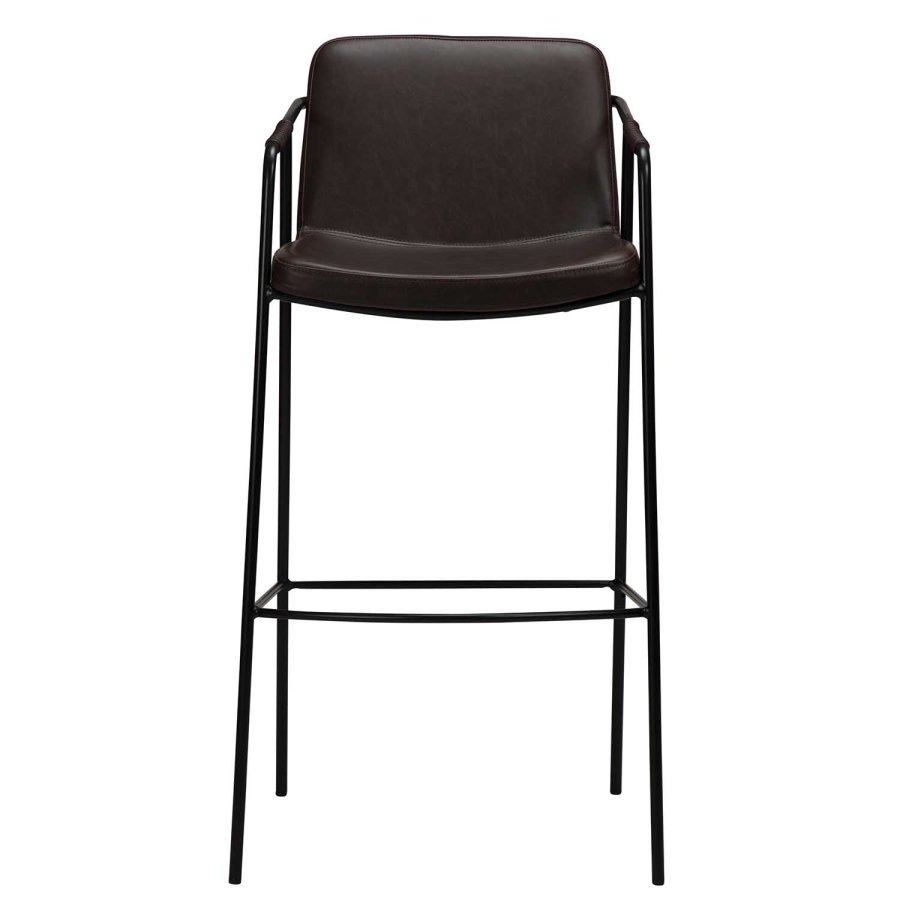 DAN-FORM Boto barkrakk, med ryggsttte og fotsttte - vintage brunt kunstskinn og svart stl