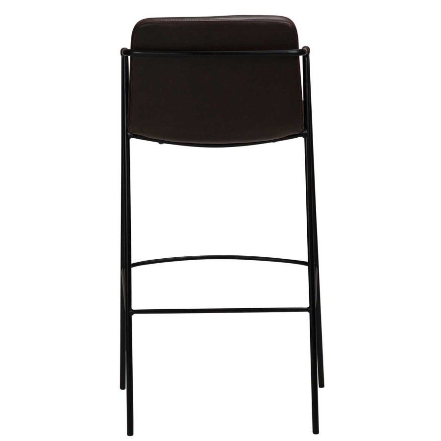 DAN-FORM Boto barkrakk, med ryggsttte og fotsttte - vintage brunt kunstskinn og svart stl